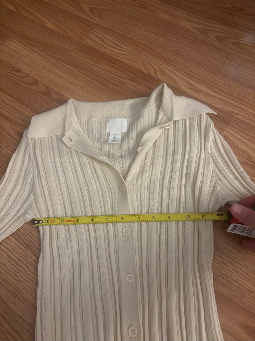 H&M Ribbed Button Lightweight Cardigan Button Sweater Size Small - Picture 4 of 7